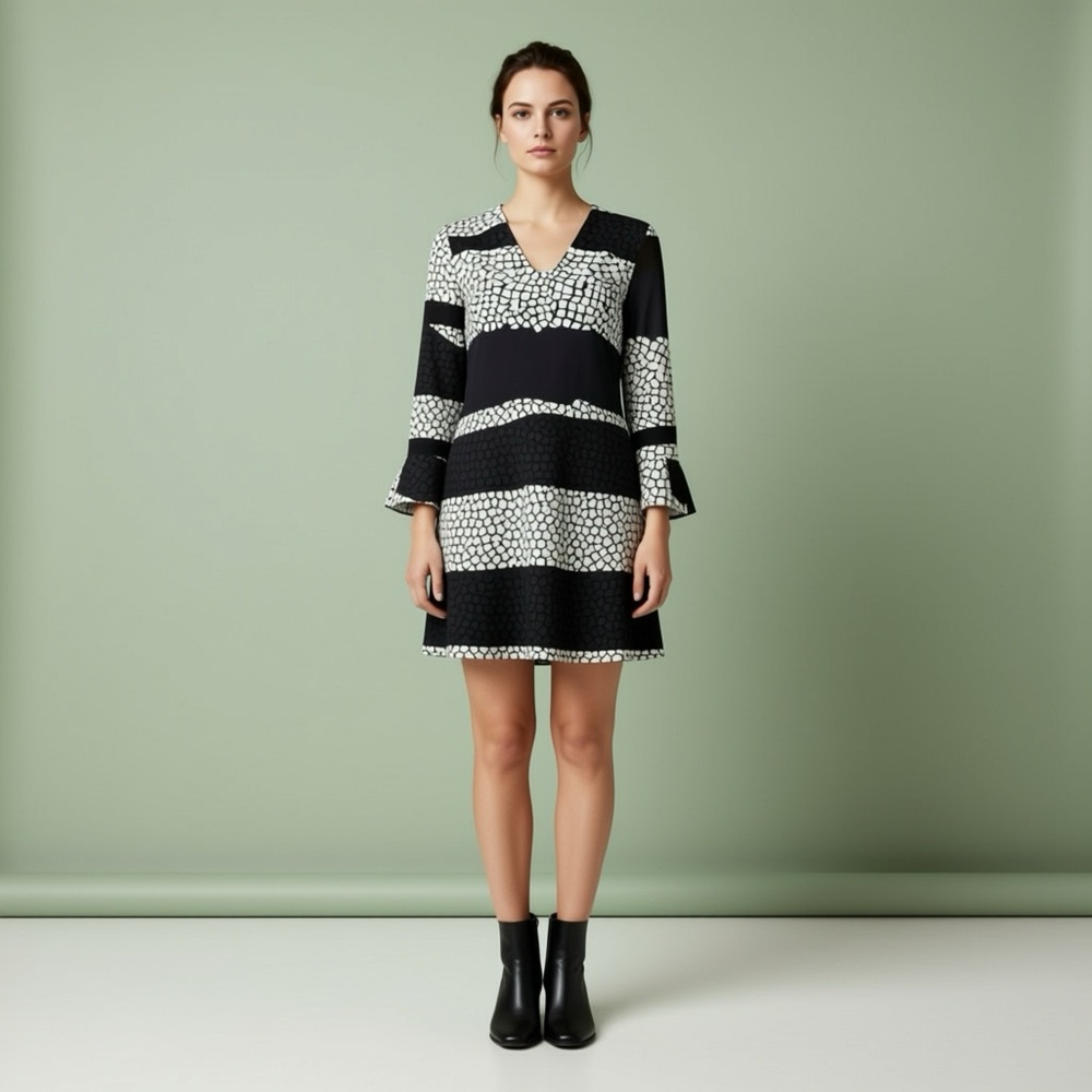 Diane von Furstenberg Hazania Printed Shift Dress 8